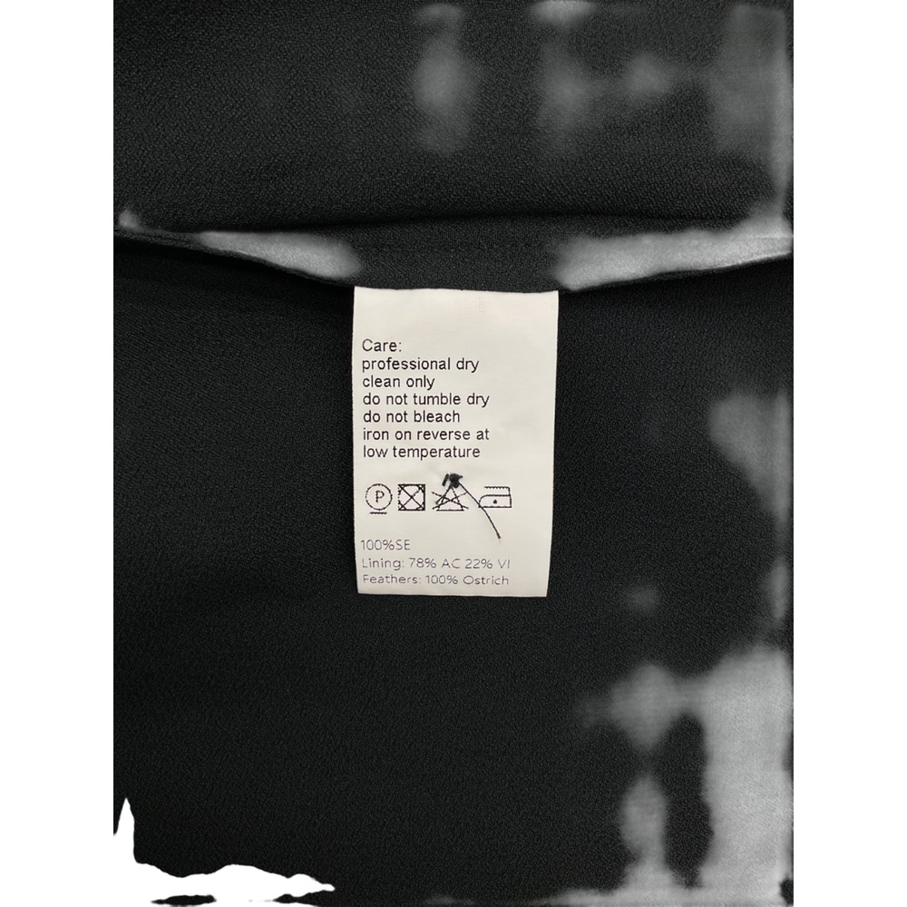 Taller Marmo Feather Trimmed Black Spirito Mini Dress Size IT 42 - Picture 6 of 7